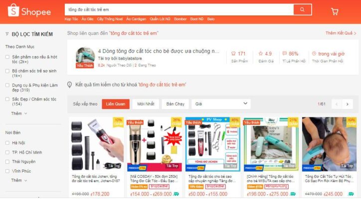tông đơ cắt tóc cho bé Shopee
