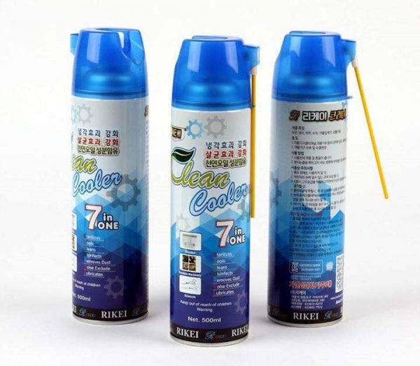 Bình xịt làm mát và bôi trơn lưỡi tông đơ clean cooler 7 in 1 từ hàn quốc - giải pháp toàn diện cho salon tóc 3 - binh xit lanh clean cooler 3 600x524 1