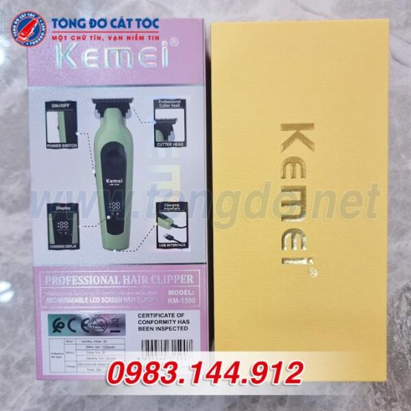 Tông đơ chấn viền Kemei KM-1590 (5W 2H) 3 - KM 1590.9